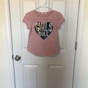 Girls Sequined Flip Shirt